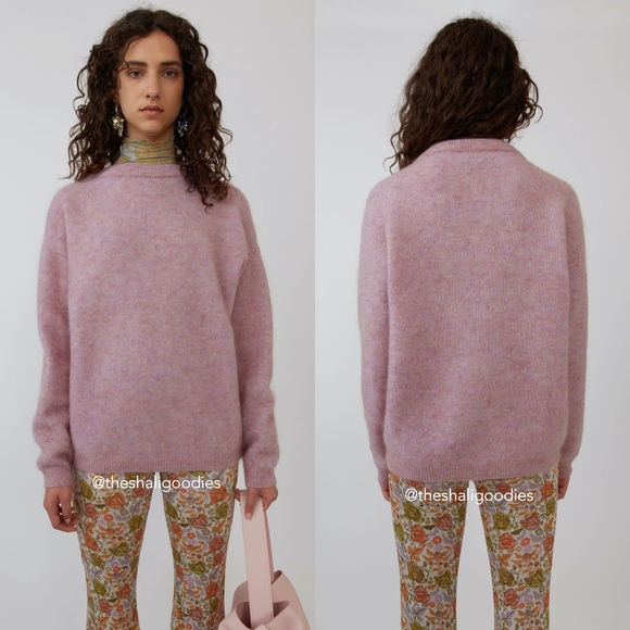Acne Studios Sweaters - ACNE STUDIOS Dramatic Mohair Wool Sweater Pink